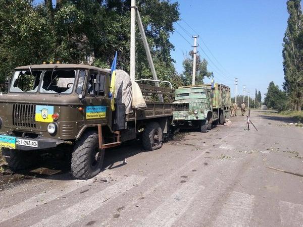разбитые грузовики украинской армии
