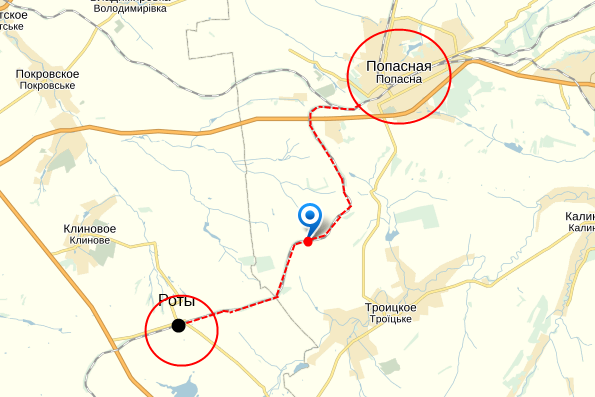 Карта донецкой области попасная