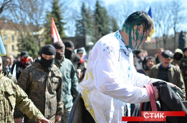 В Ивано-Франковской области была зарегистрирована ячейка Оппозиционного блока, пртест радикалов.