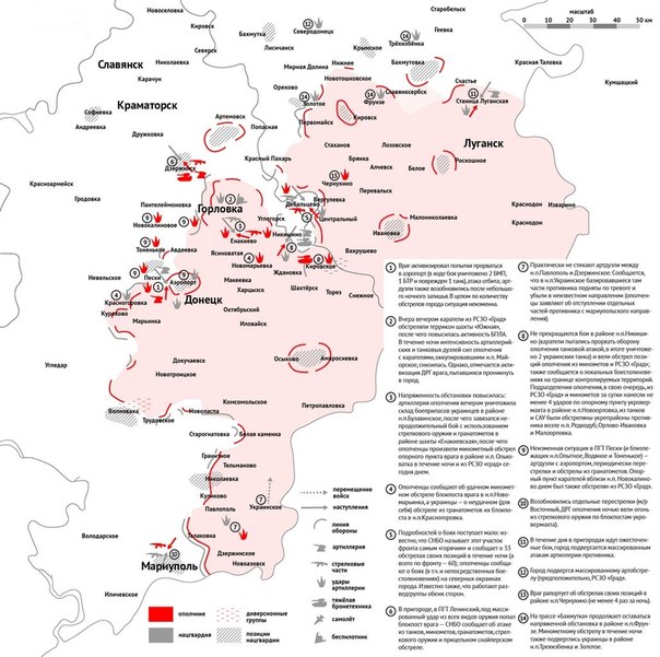 Карта боевых действий