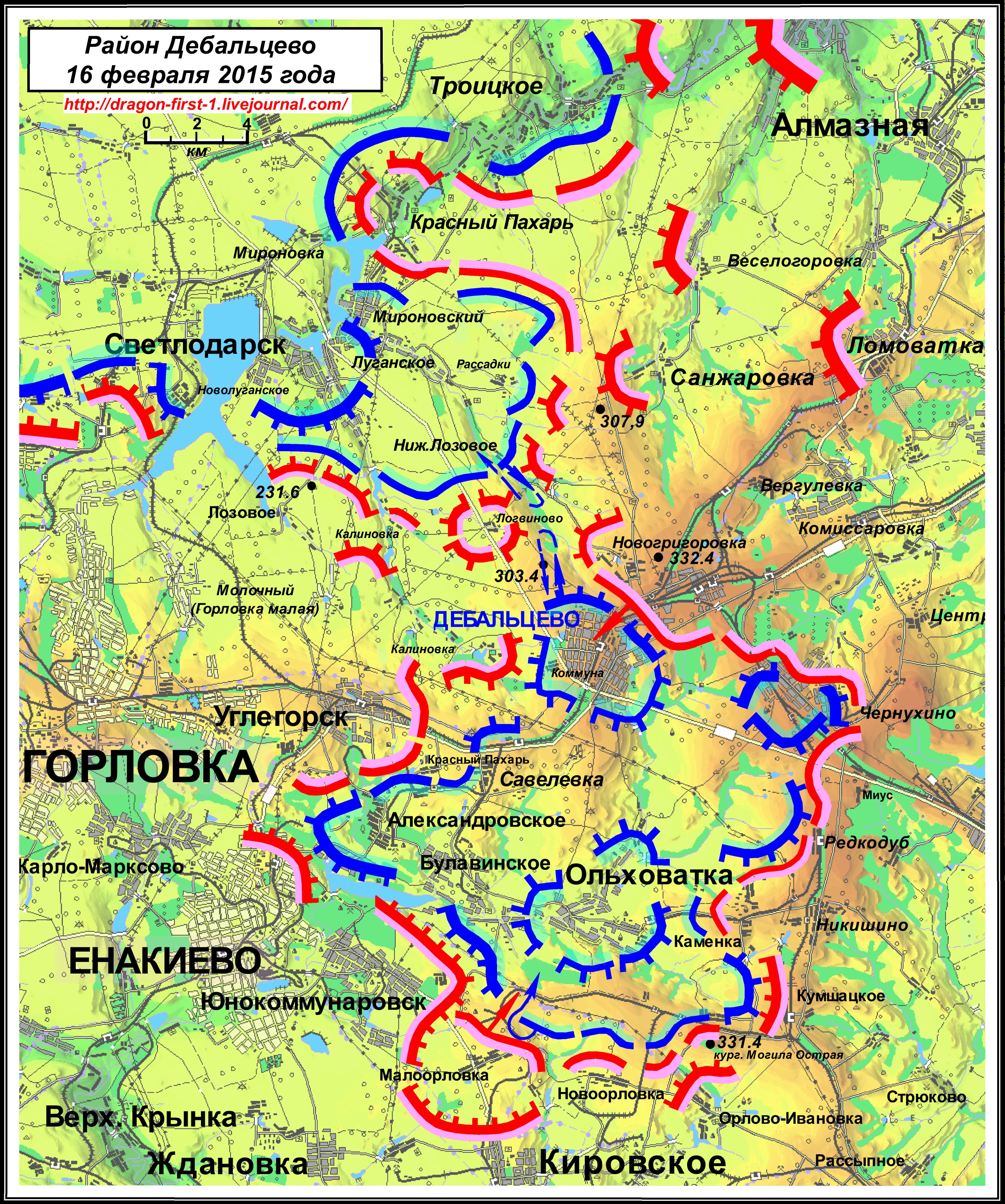 Бои за Логвиново карта