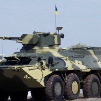 Украинские БТР разъезжают по Одессе
