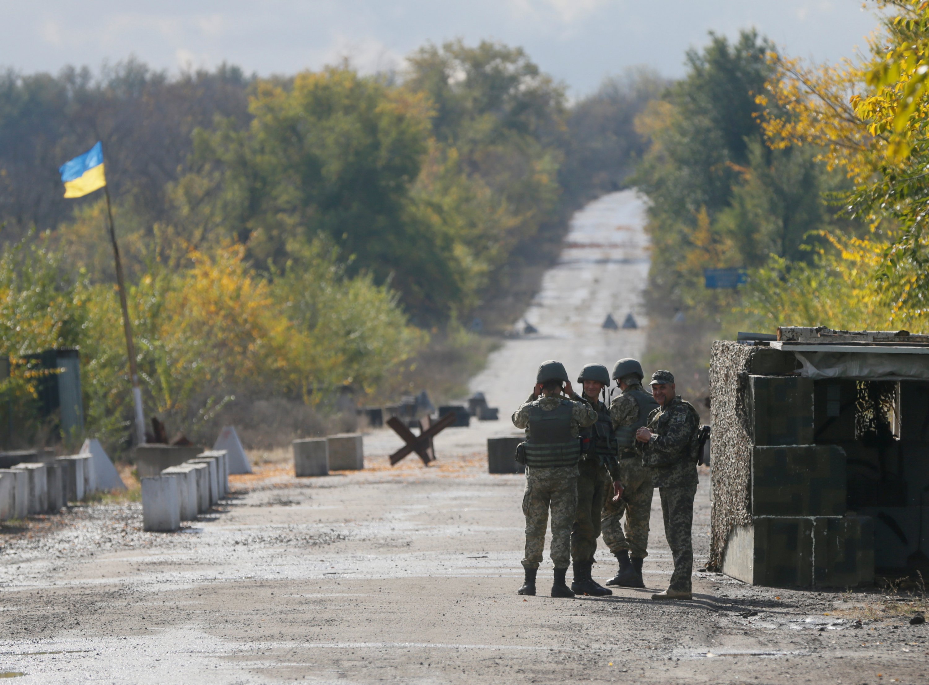 Фото блокпоста военных